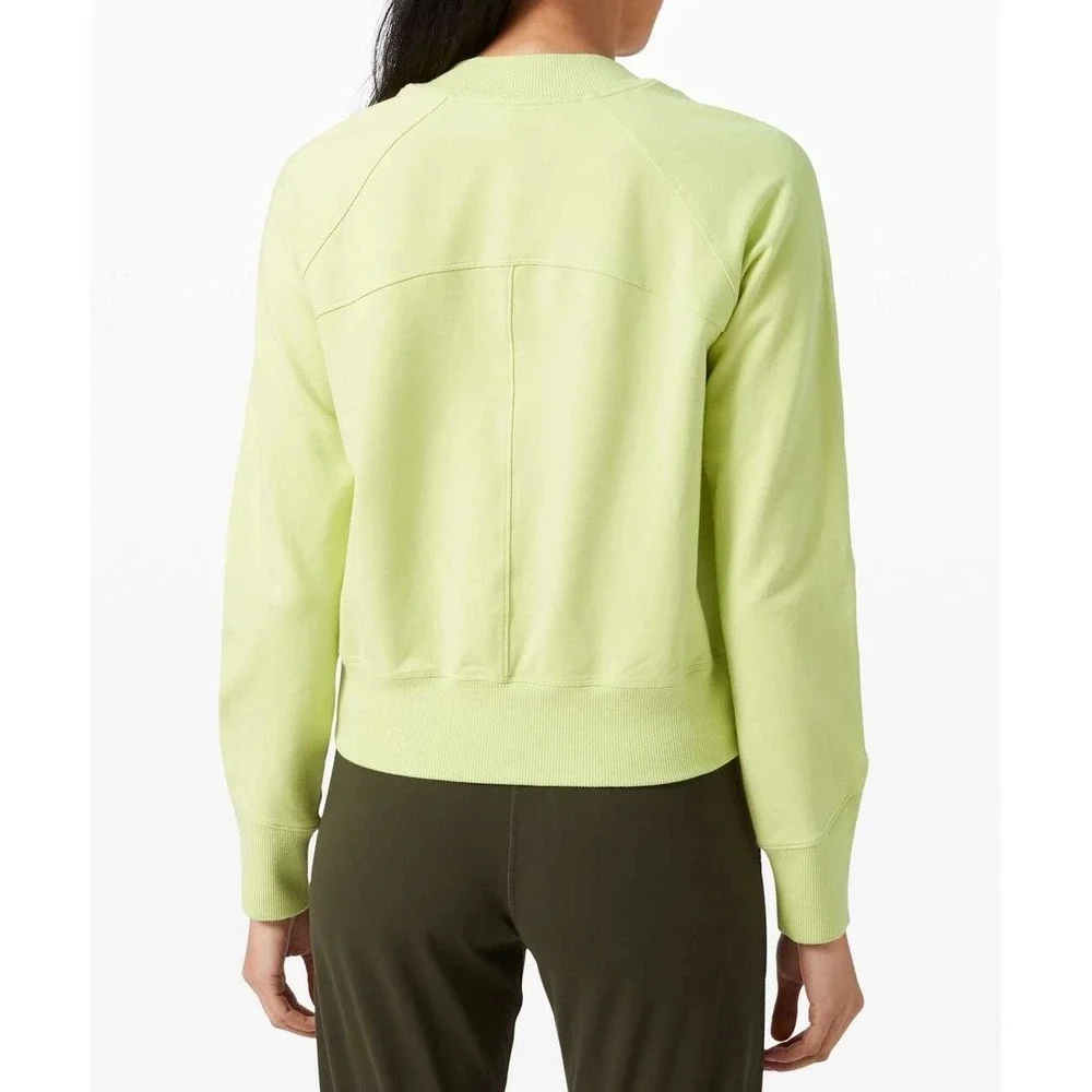 Lululemon Ready To‎ Roll Lemon Vibe Crew SZ 10